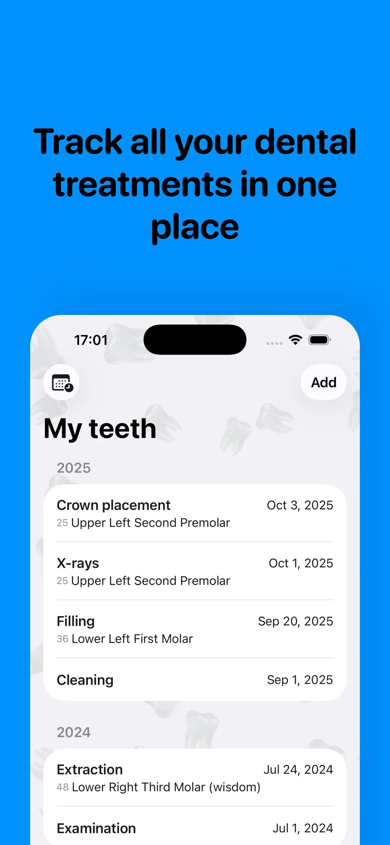Teeth App Screenshot